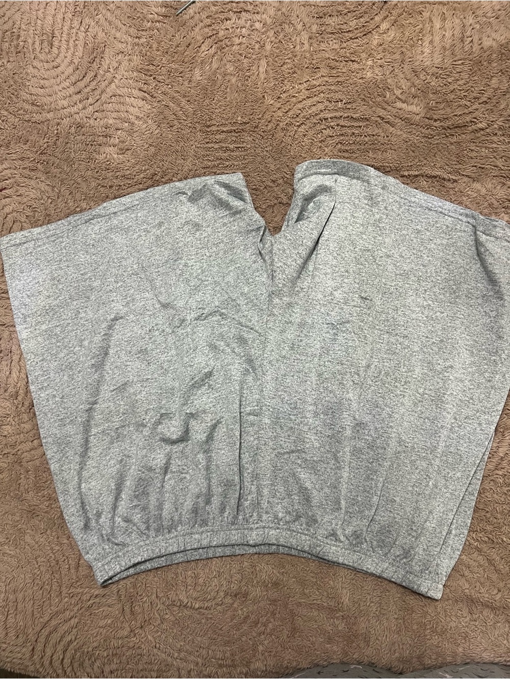 Heather Gray Jersey Shorts with Elastic Waistband